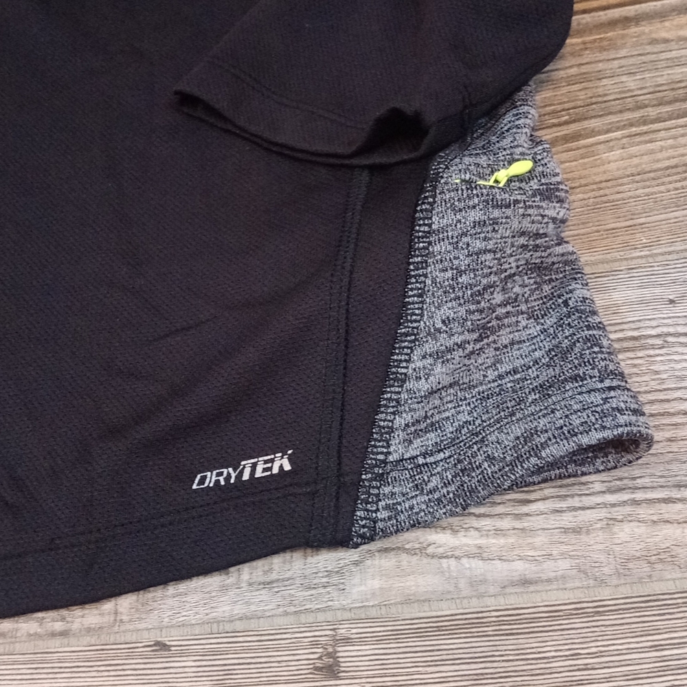 Long Sleeve Quarter Zip Athletic Dry Tek T Shirt Top - Picture 5 of 12